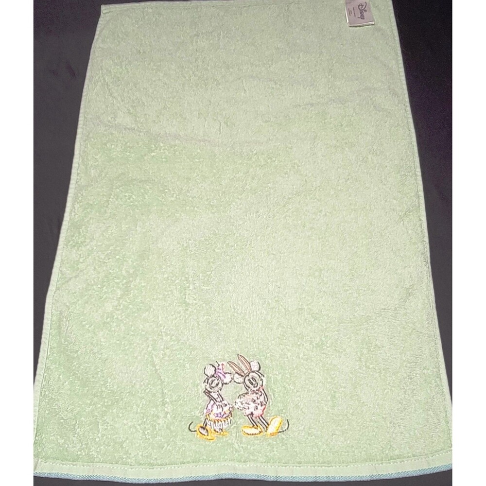 Disney Mickey & Minnie Easter Hand / Kitchen Towel Embroidered 16x24 Kohls - Picture 3 of 11